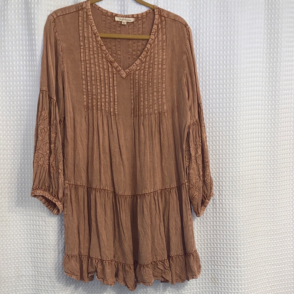 Solitaire Earthy Dusty rose V-Neck Tunic/dress